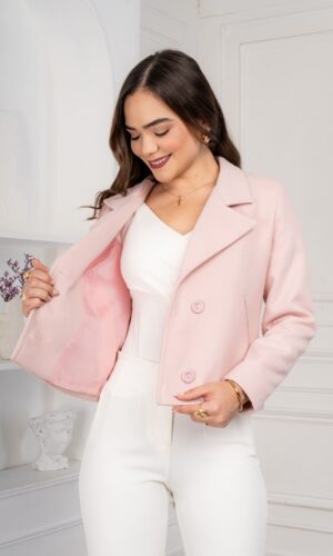 Abrigo corto Jimena - Rosado