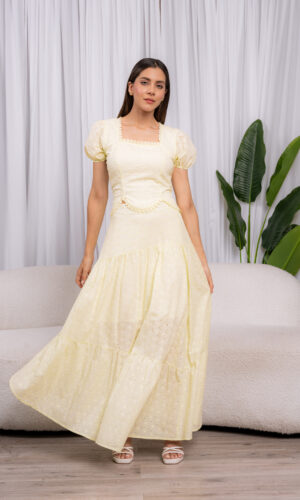 Falda Broderie - Verde Limón