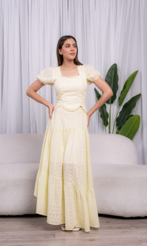 Blusa Broderie - Verde Limón